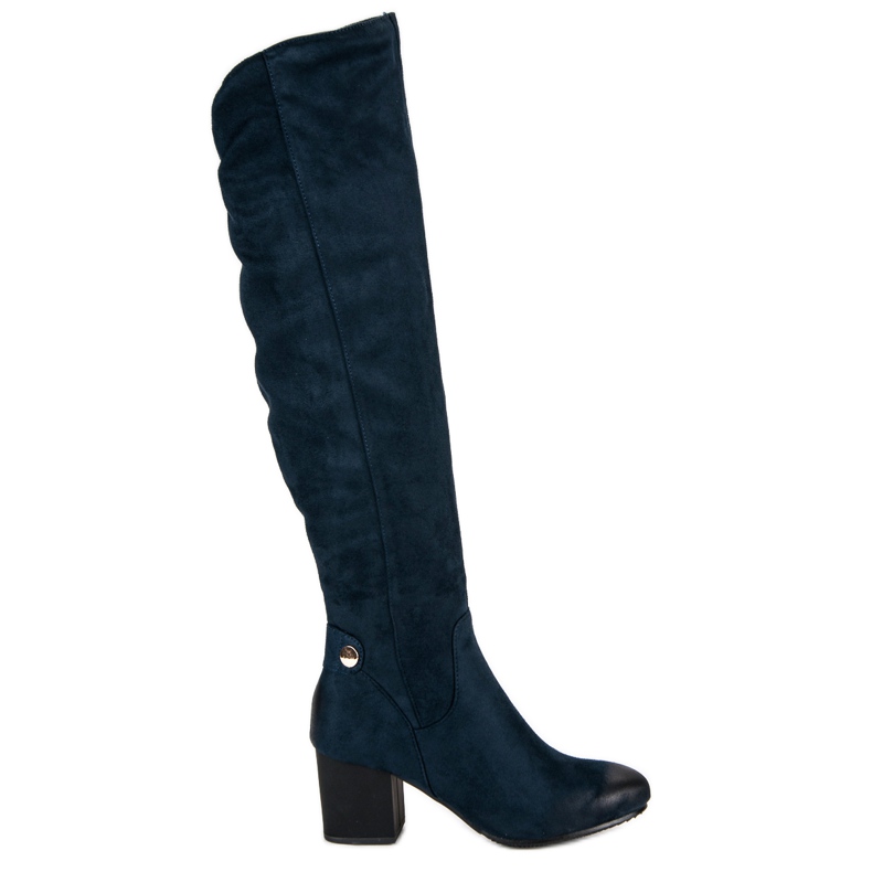 Botas hasta el muslo azul marino de VINCEZA