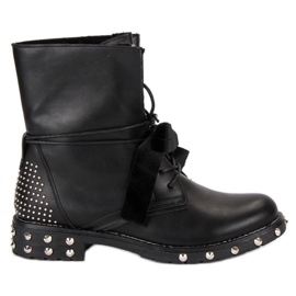 Lucky Shoes Botas de rock workery negro