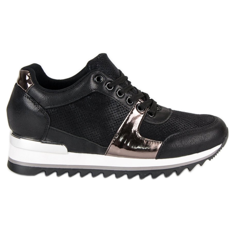 Calzado deportivo atado negro Calzado deportivo atado negro