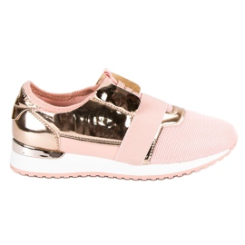 Calzado deportivo sin cordones rosa