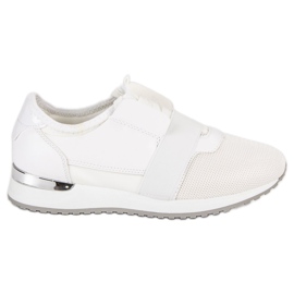 Calzado deportivo sin cordones blanco
