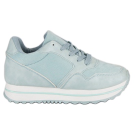 Marquiz Zapatillas de moda en la plataforma. azul