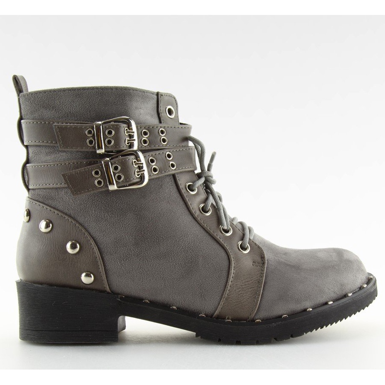 Botas con cordones L3382 Gris