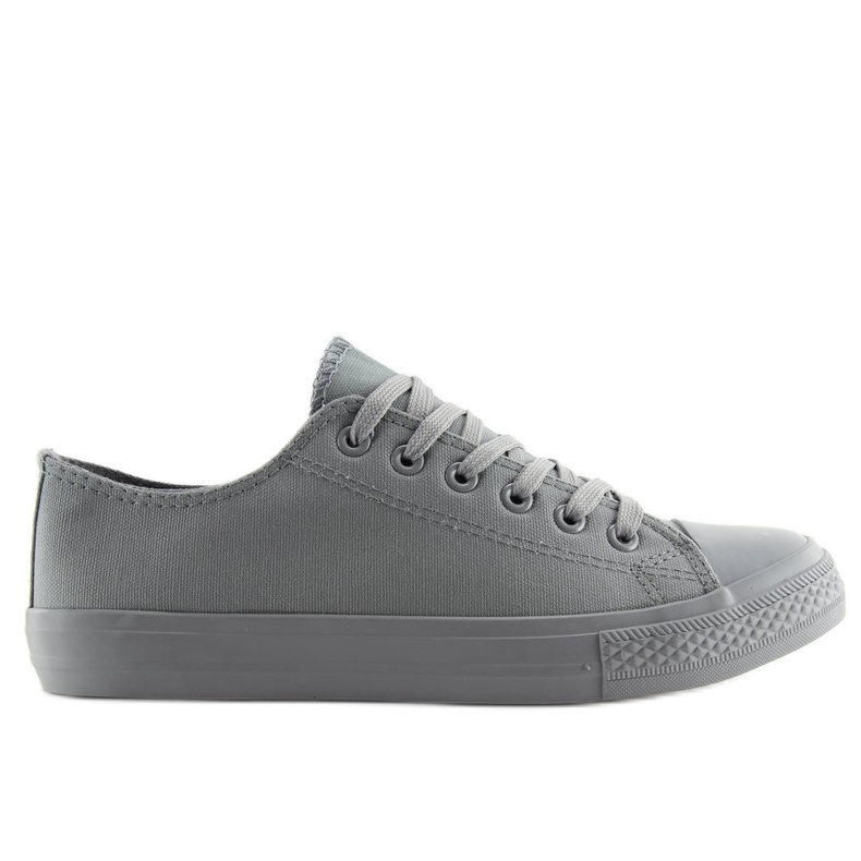 Zapatillas de mujer gris monocolor gris NB176 Gris