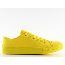 Zapatillas de mujer monocolor amarillas NB176 amarillo