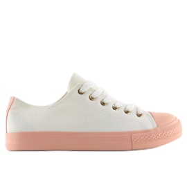 Zapatillas de mujer blanco y rosa BL97P BLANCO / ROSA rosado