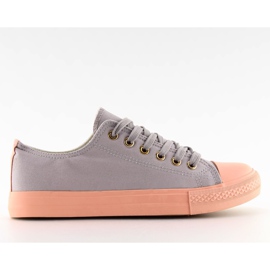 Zapatillas de mujer gris y rosa BL97P GRIS / ROSA rosado