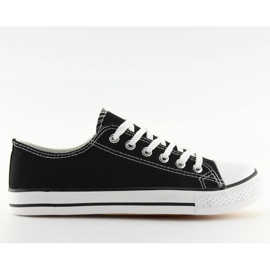 Zapatillas clásicas negras de mujer XL03 Negro (suela blanca)