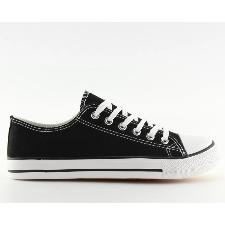 Zapatillas clásicas negras de mujer XL03 Negro (suela blanca)