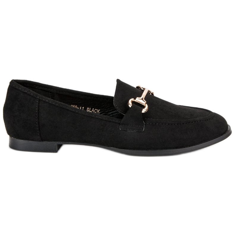 Mocasines de gamuza sin cordones negro