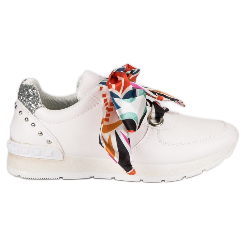 Zapatillas de deporte atadas de moda blanco