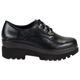 Zapatos de mujer atados negro