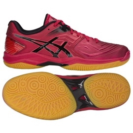 Zapatillas balonmano Asics Blast Ff M 1071A002-601 negro rojo