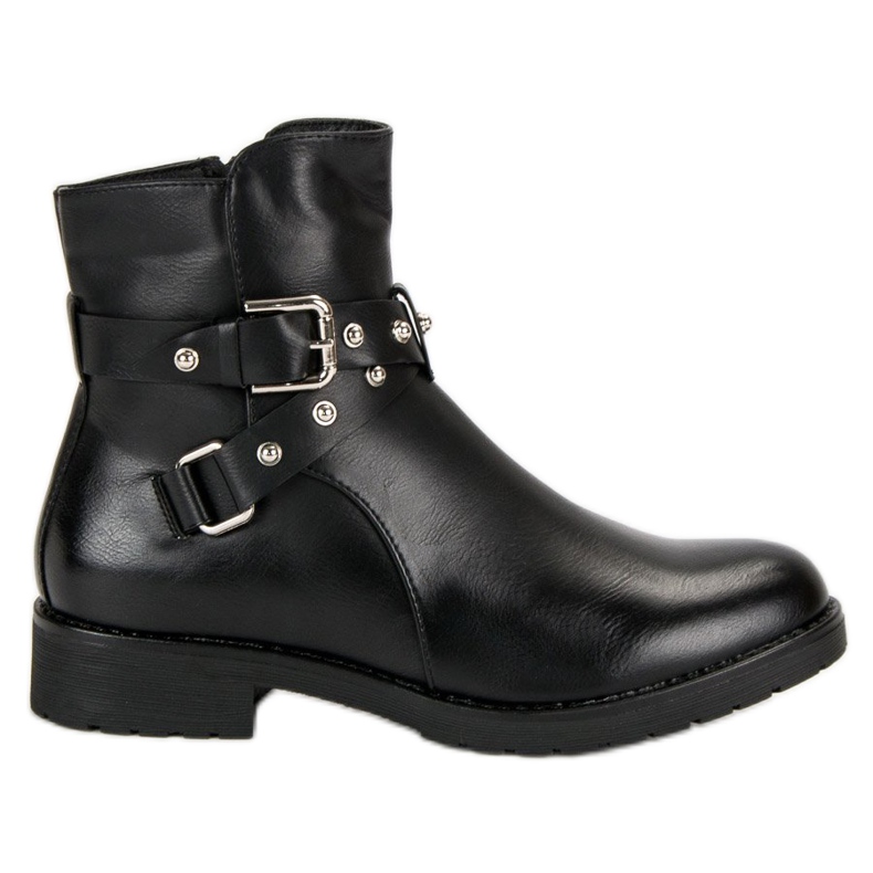 Bella Paris Botas de trabajadores con estilo negro