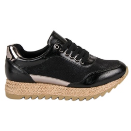 Bestelle Zapatillas atadas negro