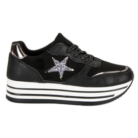 Zapatillas de moda en la plataforma negro