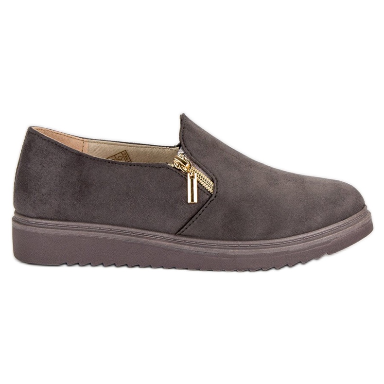 Zapatillas de gamuza gris