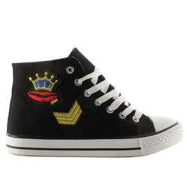 Zapatillas altas con parches R63 Black negro