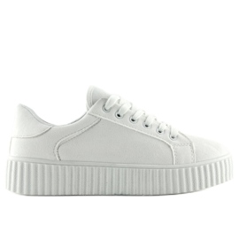 Blanco AX03 Zapatillas blancas con suela alta