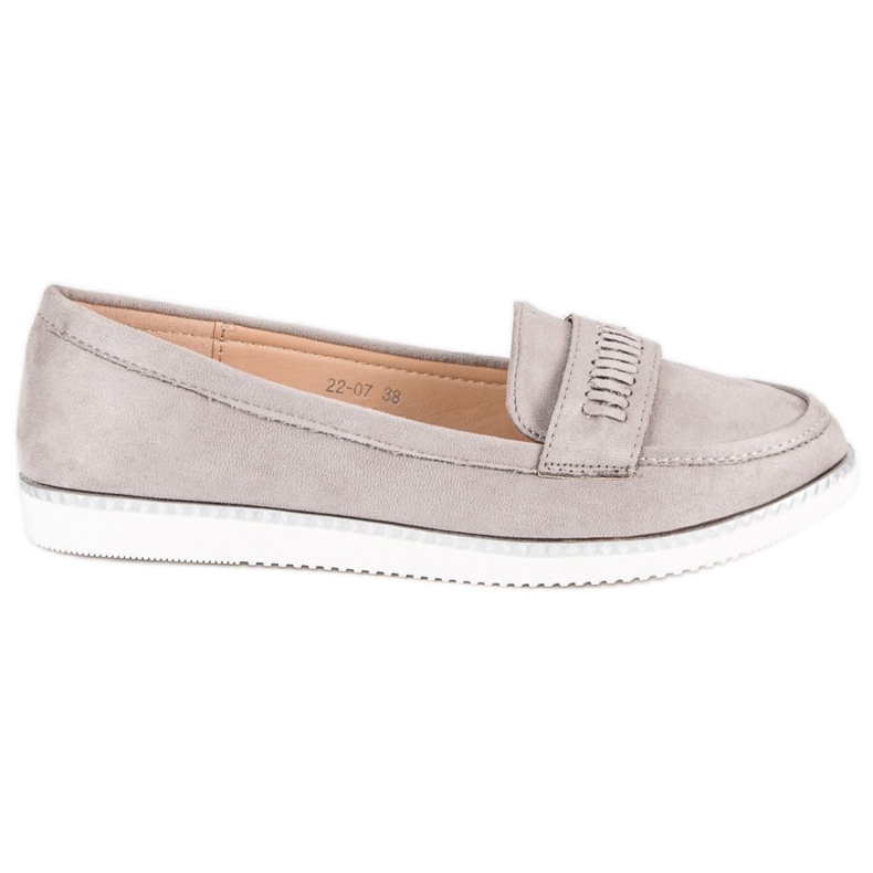 Super Me Mocasines de ante gris