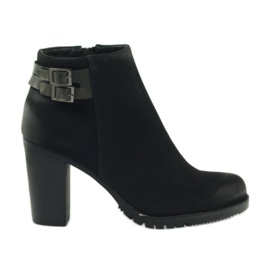 Filippo Botas de mujer de tacón alto con hebillas 8255 negro