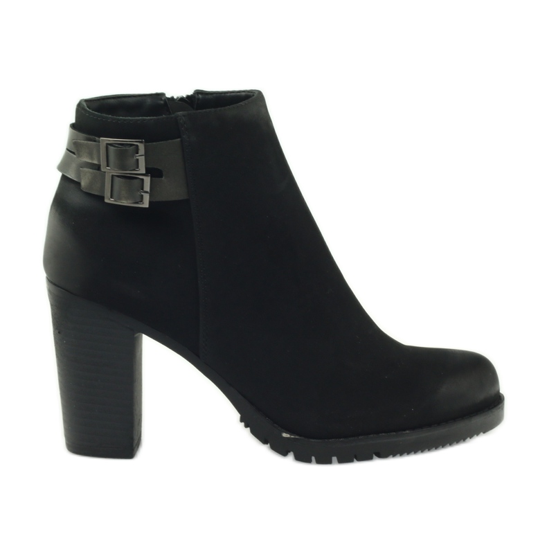 Filippo Botas de mujer de tacón alto con hebillas 8255 negro