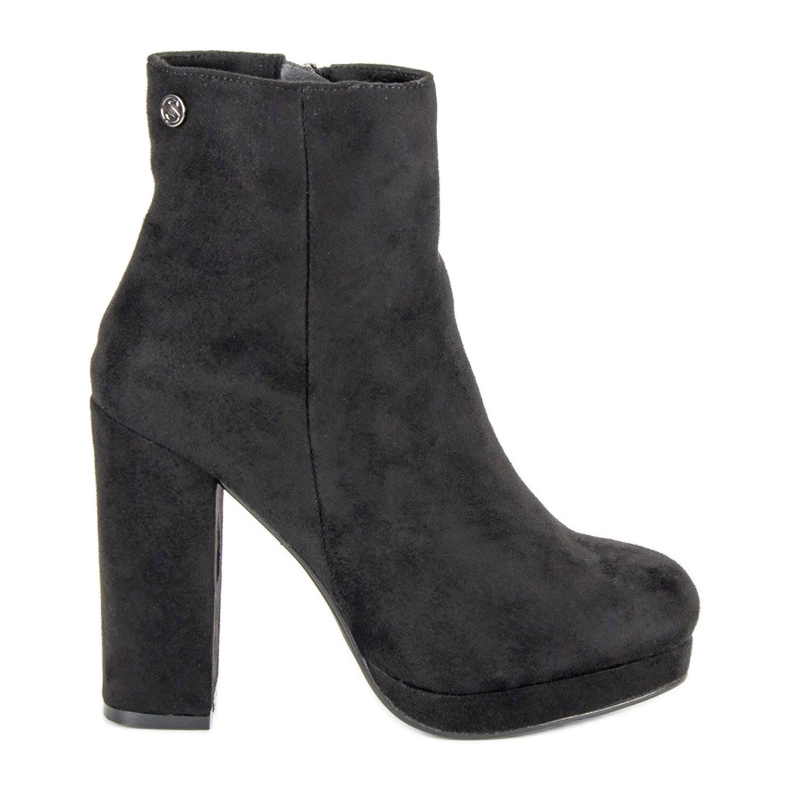 Small Swan Botas clásicas en el poste negro Small Swan Botas clásicas en el poste negro