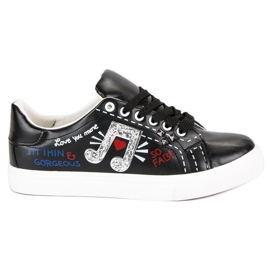 Zapatillas de mujer de moda negro