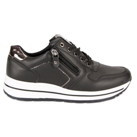 Calzado deportivo sin cordones negro