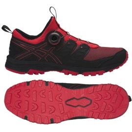 Zapatillas de running Asics Gel Fuji Rado M T7F2N-600 negro rojo