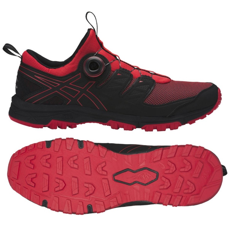 Zapatillas de running Asics Gel Fuji Rado M T7F2N-600 negro rojo