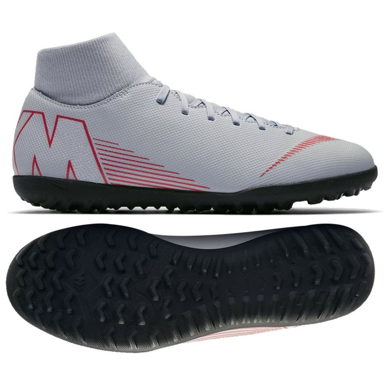 Zapatillas de fútbol Nike Mercurial SuperflyX 6 Club Tf M AH7372-060 gris gris