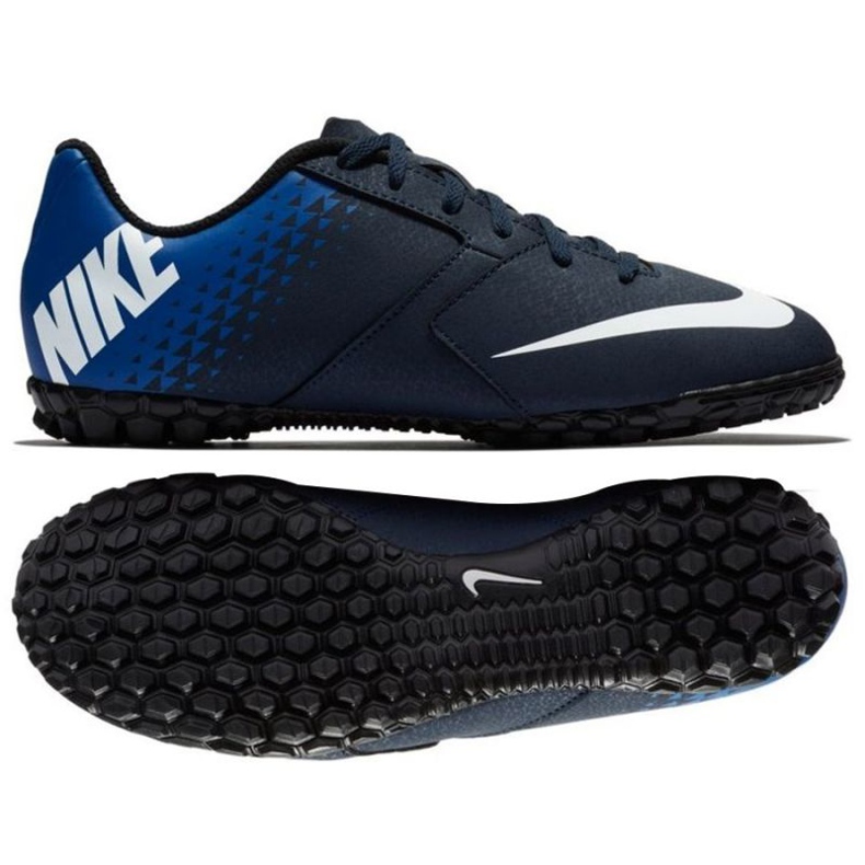 Zapatillas de fútbol Nike BombaX Tf Jr 826488-414 negro negro
