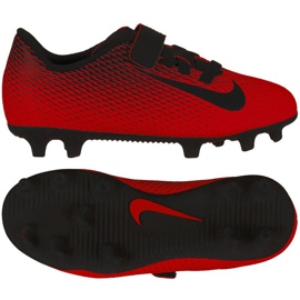 Zapatillas de fútbol Nike Bravatia II V FG Jr 844434-601 rojo