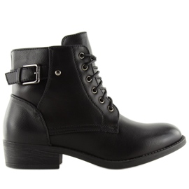 Botas negras con cordones 7B500 Black negro