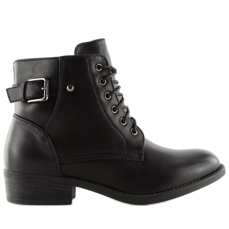 Botas negras con cordones 7B500 Black negro Botas negras con cordones 7B500 Black negro