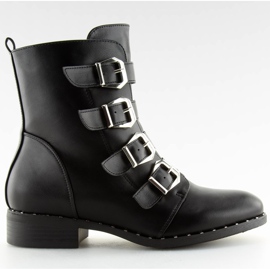 Botas con hebillas negras 6312 negras. negro