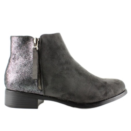 Botas Jodhpur gris con espalda brillante 1546-89