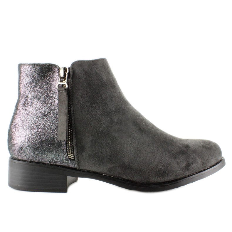 Botas Jodhpur gris con espalda brillante 1546-89