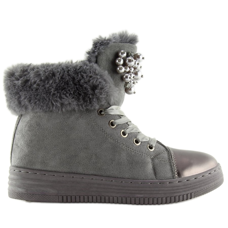 Gris KK-97 Zapatillas grises con aislamiento grueso