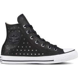 Converse Chuck Taylor All Star Cuero Negro Negro Plata
