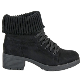 Seastar Botas negras con cordones negro Seastar Botas negras con cordones negro