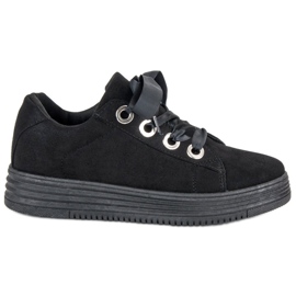 Zapatillas de ante negras negro