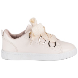 Super Me Zapatillas con cordones beige
