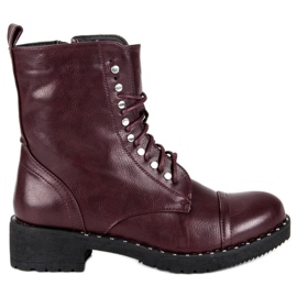 Botas burdeos rojo