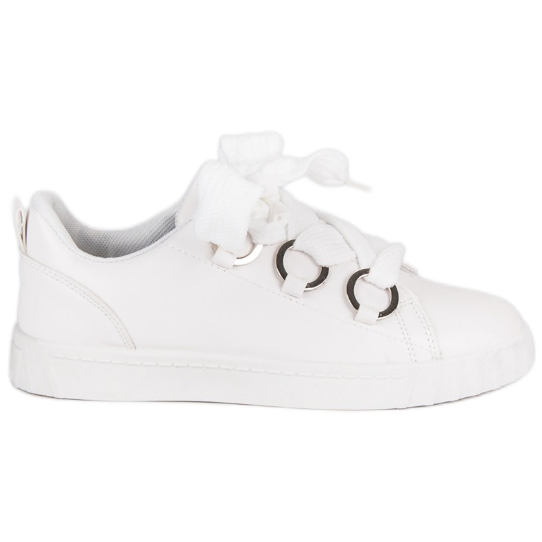 Super Me Zapatillas blancas con cordones blanco