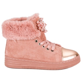 Zapatillas cálidas rosa