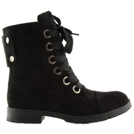 Botas con cordones negro 16-526 trabajadores negros