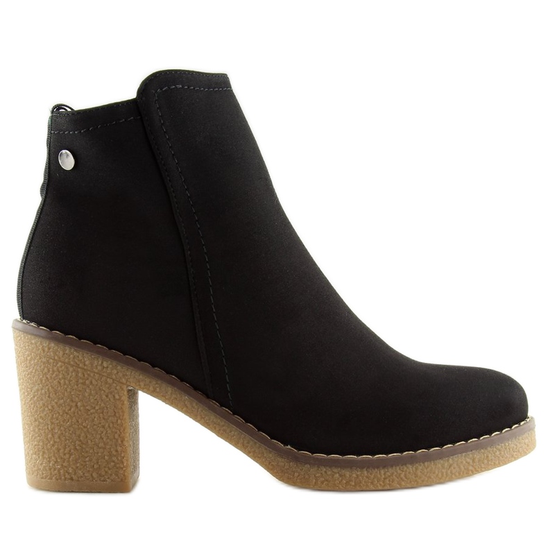Botas negras de tacón 7B670 Black negro