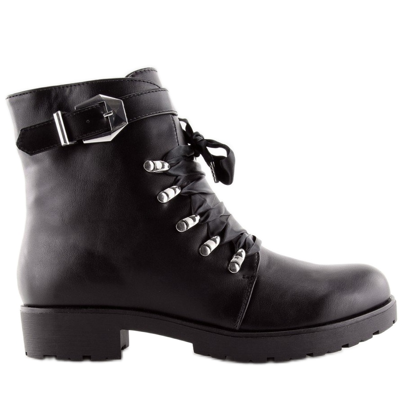 Botas negras y una cinta negra FC-H125 Negra negro